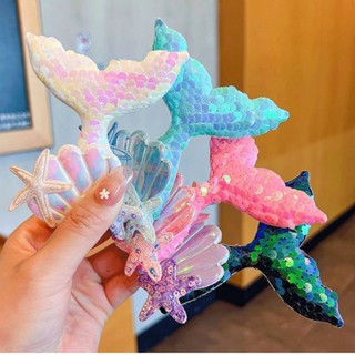 Mermaid Hairpin Girls New Tail Girls Hair Accessories Fashion Personality Shell Cute Cartoon Starfish Hairpin Headwear Hairpin Women