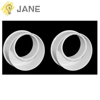 Jane บูชข้อต่อท่อระบายอากาศ PVC สีขาว ติดตั้งง่าย 2 ชิ้น