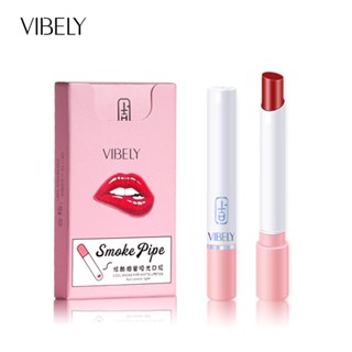 Spot seconds# VIBELY cross-border matte non-stick Cup cigarette tube lipstick set 4 fog surface waterproof Cigarette lipstick 8cc