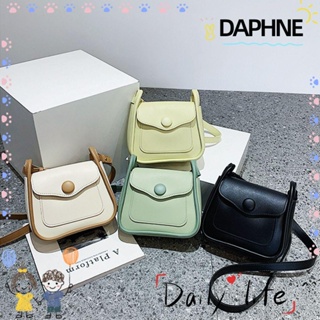 Daphne กระเป๋าสะพายไหล่ กระเป๋าถือ สีพื้น แฟชั่นเรียบง่าย