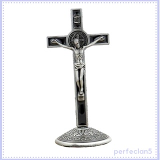 [Perfeclan5] ฟิกเกอร์ไม้กางเขน ST Crucifix Jesus on Cross ทนทาน สําหรับตกแต่งบ้าน ของขวัญทางศาสนา