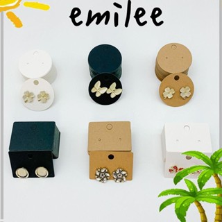 Emilee ที่เก็บต่างหู กระดาษแข็ง ทรงสี่เหลี่ยม แบบพกพา ทนทาน 200 ชิ้น