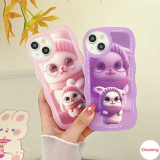 เคสโทรศัพท์มือถือ ทรงวงรี ลายกระต่าย พร้อมแว่นตา สําหรับ OPPO A17K A16K A16E A15S A96 A95 A94 A93 A92 A91 A83 A78 A77S A76 A74 A57 A55 A54 A53 A52 A5S A33 A31