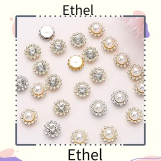 Ethel1 กิ๊บติดผม ประดับมุกคริสตัล DIY สําหรับงานแต่งงาน 10 ชิ้น