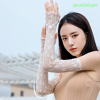 Guadalupe ปลอกแขน ลายดอกไม้ หรูหรา กีฬา ขี่จักรยาน วิ่ง ตกปลา ระบายความร้อน