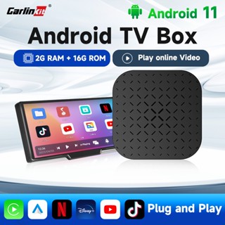 Carlinkit Basic Wireless Carplay Android กล่องทีวีอัตโนมัติ Carplay Ai Box Android 11 Qualcomm Smart Box 5G WiFi Iptv Netflix Youtube