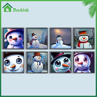 【Doub X ✮】ภาพวาดปักเพชร ทรงกลม ลาย Schneemann 5D DIY สําหรับตกแต่งบ้าน ✮