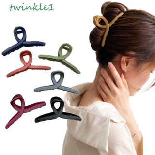 Twinkle1 กิ๊บติดผมอะคริลิค แบบไขว้ เรียบง่าย สําหรับผู้หญิง