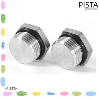 Pista ปลั๊กตัวผู้ สเตนเลส 304 หัวหกเหลี่ยม สีเงิน M12x1.5 สําหรับท่อน้ํามัน 2 ชิ้น