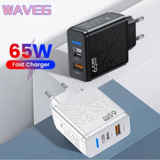 Wave 【Delievery รวดเร็ว】 65w เครื่องชาร์จ USB Qc3.0 การชาร์จอย่างรวดเร็วสำหรับ Iphone Huawei Xiaomi Samsung 30w Type C เครื่องชาร์จโทรศัพท์มือถือ Usb C อะแดปเตอร์ชาร์จ