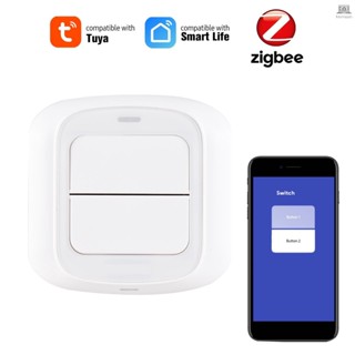 Zigbee ปุ่มกดสวิตช์ไฟอัจฉริยะ ควบคุมผ่านแอพ สําหรับบ้าน DIY Sma TOLO-9.7