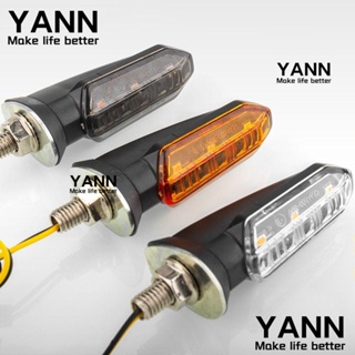 Yann1 ไฟเลี้ยว LED สีเหลืองอําพัน ขนาดเล็ก อุปกรณ์เสริม สําหรับรถจักรยานยนต์