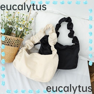 Eucalytus1 กระเป๋าถือ กระเป๋าสะพายไหล่ ผ้าไนล่อน แบบผูกเชือก