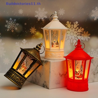 Buildvictories11 โคมไฟ LED รูปซานตาคลอส ของขวัญคริสต์มาส สําหรับตกแต่งบ้าน