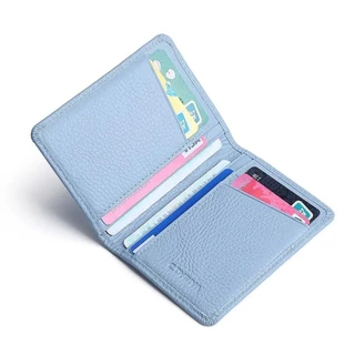 MIN-TAN Card Holder, PU Leather Multi-card Slot Card, Portable Solid Color ID package Men Women