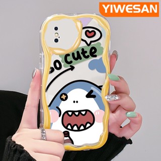 สําหรับ iPhone X Xs Xr Xs Max เคส ลายฉลามน่ารัก ขอบครีม เคสนิ่ม กันกระแทก เคสโทรศัพท์ ใส ซิลิกา ฝาครอบป้องกัน