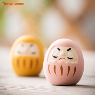 [Thevatipoem] จี้ตุ๊กตาเซรามิค Daruma นําโชค สไตล์ญี่ปุ่น สําหรับตกแต่งบ้าน