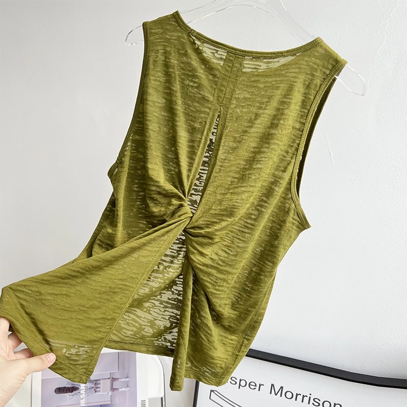 YOGATRUTH เสื้อยืดแขนกุด ระบายอากาศ แห้งเร็ว ออกกำลังกาย thumbnail 6