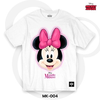 เสื้อยืดผ้าฝ้ายพิมพ์ลายขายดี  เสื้อยืดการ์ตูน มิกกี้เมาส์ ลิขสิทธ์แท้ DISNEY (MK-004)