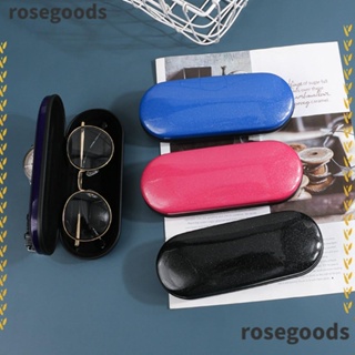 Rosegoods1 แว่นตา , กล่องแว่นตา สีพื้น ป้องกันการกด กันน้ํา ทนต่อการสึกหรอ สําหรับผู้หญิง