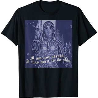 ใหม่ เสื้อยืด พิมพ์ลาย St Joan Of Arc Catholic Saints Not Afraid Great ไซซ์ S 3XL