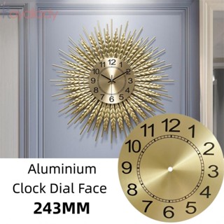 #ROYALLADY#Clock นาฬิกาหน้าปัดโลหะ สีทอง 243 มม. 9.5 นิ้ว สําหรับทําพื้นหลัง DIY 1 ชิ้น