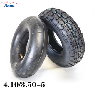 【Anna】Tube Inner Tube+outer Tyre Replacement Rubber 4.10/3.50-5 Bent Air Nozzle
