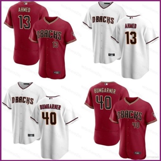 เสื้อกีฬาเบสบอล ลายทีม NP2 MLB Arizona Diamondbacks No.13 Ahmed No.40 Bumgarner PN2