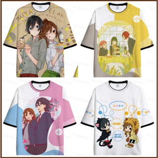 Cool Horimiya: เสื้อยืดแขนสั้น พิมพ์ลายอนิเมะ The Missing Pieces Hori Kyouko Izumi 3D พลัสไซซ์ สําหรับทุกเพศ