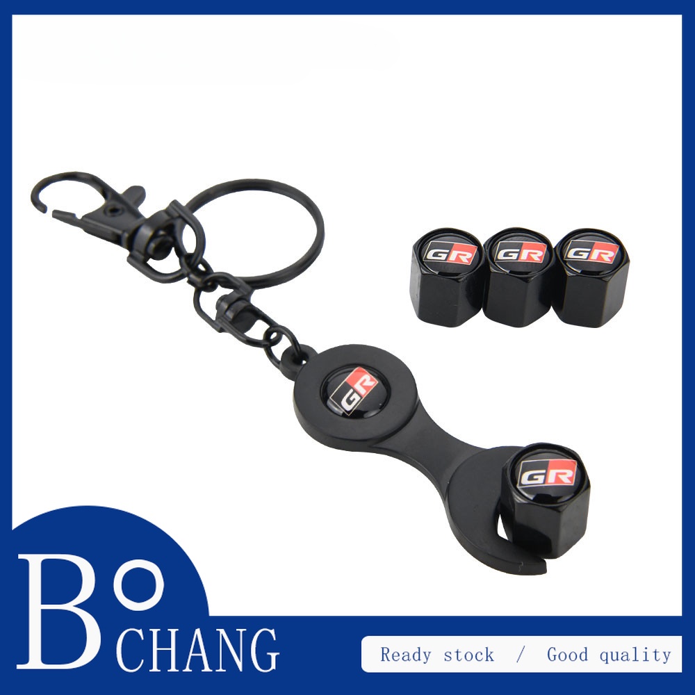 Bc1set (4 แต่ละ) Tyre Stopper Gr Sport Sticker Rubber Air Kiss Logo Car Tyre Stopper Toyota Gr พวงกุ