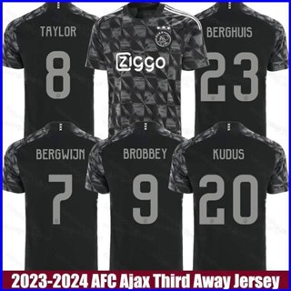 เสื้อกีฬาแขนสั้น ลายทีม BS1 2023-2024 AFC Ajax Third Away Bergwijn Berghuis Taylor Kudus พลัสไซซ์ SB1