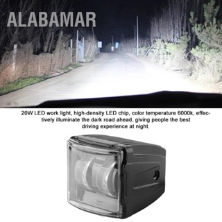 ALABAMAR 1 ชิ้น 20W ไฟ LED ทำงานสแควร์ โคมไฟขับรถสปอตไลท์เหมาะสำหรับรถยนต์รถบรรทุกรถจักรยานยนต์