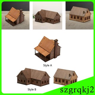 [Szgrqkj2] ของเล่นตัวต่อ รูปบ้านทิวทัศน์ สเกล Oo 3D สไตล์ยุโรป 1/72 DIY สําหรับฉากโต๊ะทราย