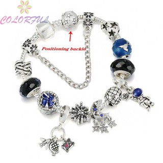 【COLORFUL】Bracelet Plated Pa Silver Star Beads 1pcs Antique Base Bracelet Classic 925