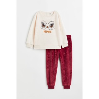 H&amp;M ชุดนอนผ้าหนานุ่ม Girl Pile pyjamas 0525683_1