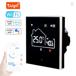 Tuya เทอร์โมสตัทเครื่องปรับอากาศ WiFi หน้าจอดิจิทัล ควบคุมอุณหภูมิ พร้อมแอพควบคุมโทรศัพท์มือถือ เข้าได้กับ A