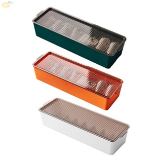 【VARSTR】Storage Box Save Space 8 Compartments Anti Dust Boxes Charger Wire Storage