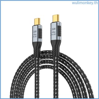 Wu PD240W USB-C เป็น USB C 40Gbps สายชาร์จเร็ว 480Mb Type-C สําหรับแล็ปท็อป โทรศัพท์