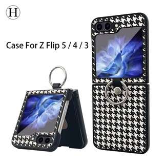 Luken HAZOB เคสหรูหรา พร้อมแหวน สําหรับ Samsung Galaxy Z Flip 5 4 3 5G