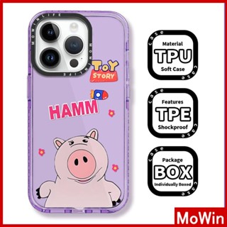 Mowin - เข้ากันได้สำหรับ เคสไอโฟน เคสไอโฟน11 เคส iphone 11 เคส iPhone เคสนิ่มเคสใสหนากันกระแทกกรอบป้องกันกล้องสีม่วงจมูกหมูน้อยน่ารักเข้ากันได้กับ iPhone 13 Pro Max 12 Pro Max 11 XR XS 7