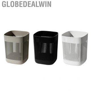 Globedealwin Waste Bin  Easy To Clean Plastic Wastebasket Rustproof for Bathroom