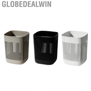 Globedealwin Waste Bin  Easy To Clean Plastic Wastebasket Rustproof for Bathroom