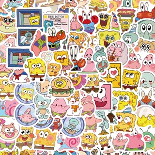 สติกเกอร์ ลายอนิเมะ SpongeBob SquarePants น่ารัก สําหรับติดตกแต่งหมวกกันน็อค จักรยาน 95 ชิ้น