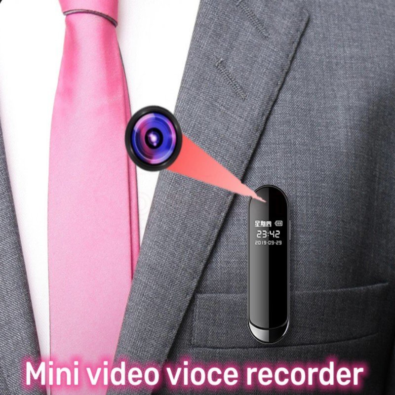 Mini สวมใส่กล้องสร้อยคอกีฬากลางแจ้ง DV DVR Video Recorder 1080P HD มุมกว้าง Micro คลิปกล้องวิดีโอ Oc