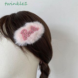 Twinkle1 กิ๊บติดผม อัลลอย ลายตุ๊กตาบาร์บี้ ตัวอักษร สไตล์เกาหลี สําหรับเด็กผู้หญิง Y2k