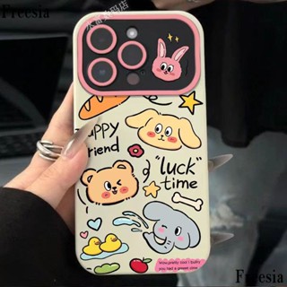 เคสมือถือ แบบนิ่ม ลายการ์ตูนสัตว์ สําหรับ Apple 14 Pro Max Iphone 13 Pro 12 11 7p