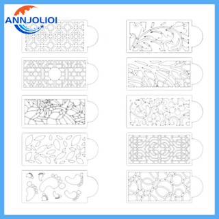 Ann แม่พิมพ์ลายฉลุ ด้านข้าง สําหรับทําเค้ก คุกกี้ ฟองดองท์ DIY 10 ชิ้น