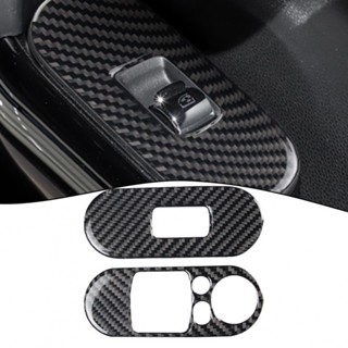 ⚡NEW 8⚡Car Carbon Fiber Interior Door Handle Switch Cover Best Fit For Cooper