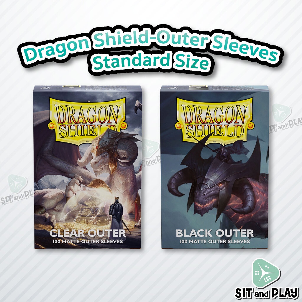 Dragon Shield - 100 Matte Outer Sleeves - Standard Size - ซองคลุม ชั้นนอกสุด ( Pokemon, MTG, บัดดี้ไฟท์ )