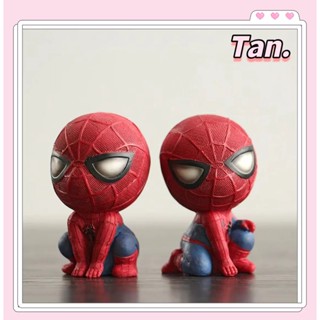 โมเดลตุ๊กตาฟิกเกอร์ Marvel Spider-Man Q Version เหมาะกับของขวัญวันเกิด ของเล่นสําหรับเด็กผู้ชาย